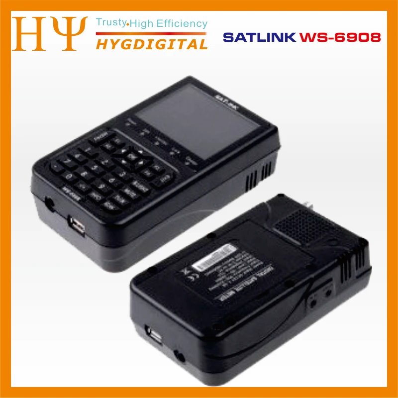 Satlink WS-6908 3,5 ЖК-DVB-S FTA цифровой спутниковый сигнал ws 6908 спутниковый искатель