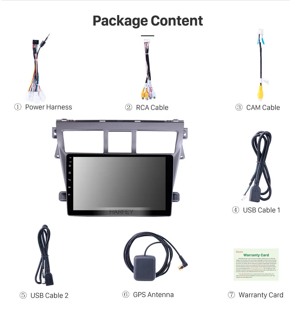 Flash Deal Harfey Android 8.1/7.1 9" 2Din Car Radio For2007-2009 2010 2011 2012 Toyota VIOS Head Unit WiFi Stereo GPS Multimedia Player 16