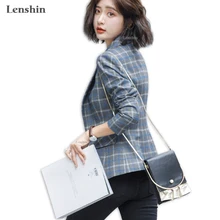 Lenshin Soft and Comfortable High-quality Plaid Jacket Blazer