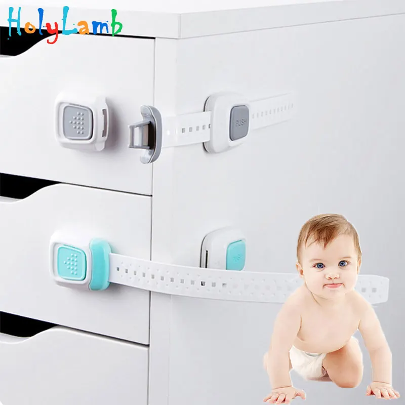 Us 2 73 31 Off 1pcs Multifunction Double Button Child Lock Protection Of Children Locking Doors Toilet Drawer For Children S Safety Kids Safety In