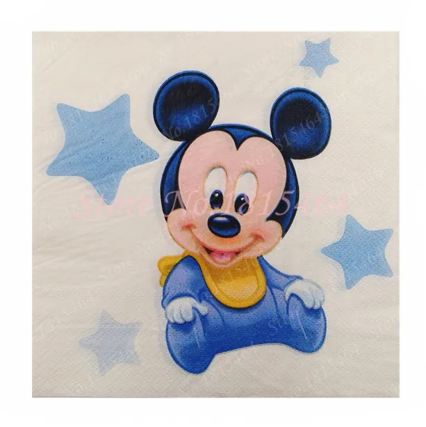 Serviettes Serviettes De Table En Papier Mickey Ensemble De Table Dessin Anime Pieces Fete D Anniversaire Reception Cadeau Pour Bebe Decoration De Serviettes Aliexpress