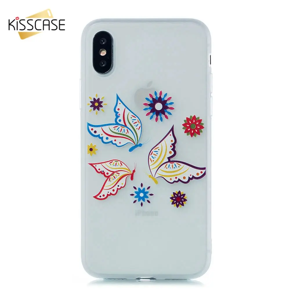 KISSCASE Fashion Flower Ten Color Phone Cases For iPhone X XS XR MAX 6 6s Plus 7 8 Coque Capa |