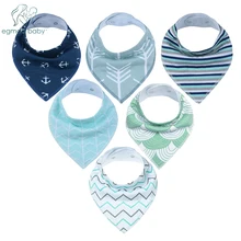 Стиль, Детская бандана, Слюнявчики унисекс, 6 шт. в упаковке, хлопковые супер впитывающие Слюнявчики для слюнявчиков и прорезывания зубов, Идеальный Подарочный набор для детского душа