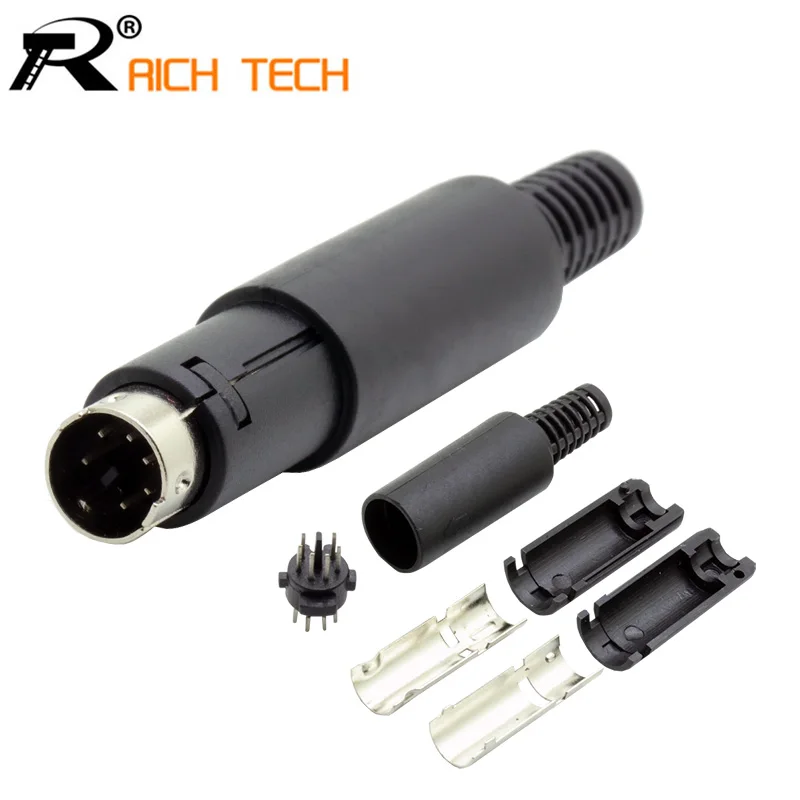 Buy 20pcs Mini 6 Pin DIN Male Solder Connector With