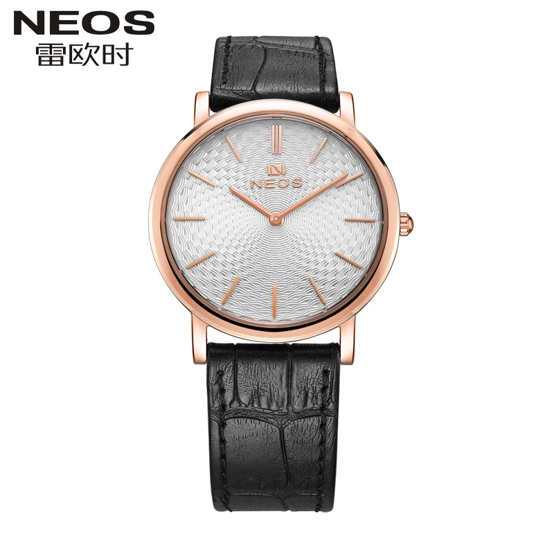 NEOS Brand Men 's Watch Ultra - Thin Simple Fashion Models Casual Waterproof Male Watch Quartz Watch Belt 2017 new