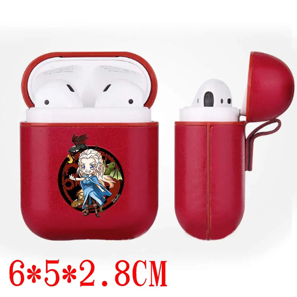 Игровой престолов Jon Snow PU кожаный Bluetooth беспроводной Чехол для гарнитуры Apple AirPods