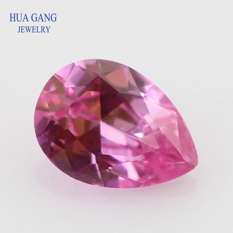 

Size 2x3~10x14mm Pear Cut 2# Pink Stone Synthetic Corundum Gems Stone For jewelry Wholesale Free Shipping