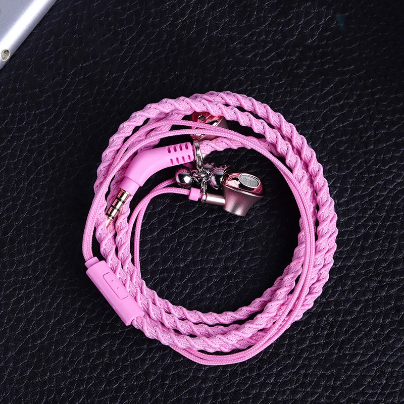 The New 3 5mm Fashionable Braided Hand Cord Bracelet Earphone Heavy Bass Game Earphone Is Suitable for All Intelligent Products