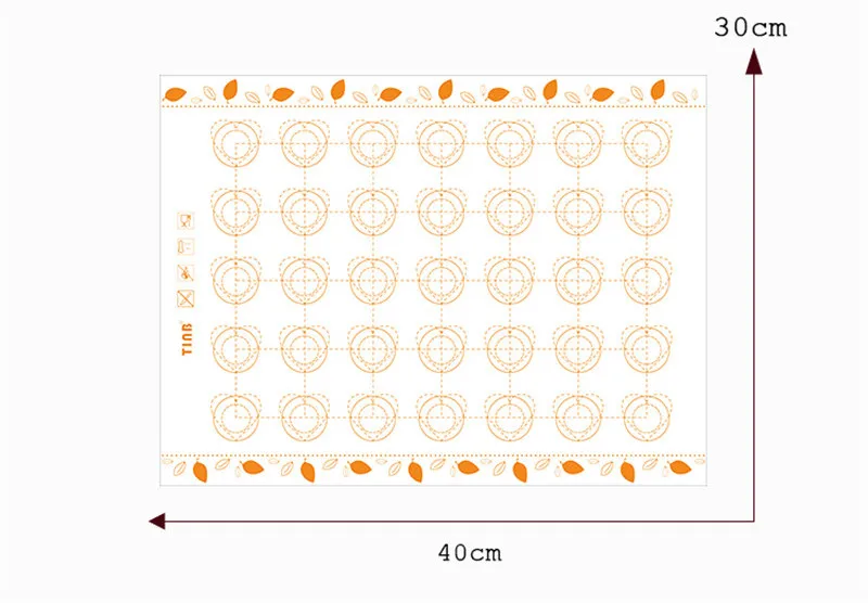 Круглый антипригарный силиконовый коврик для выпечки коврик силиконовый коврик для теста посуда для выпечки печенья Макарон лайнер коврик для выпечки лист прокатки
