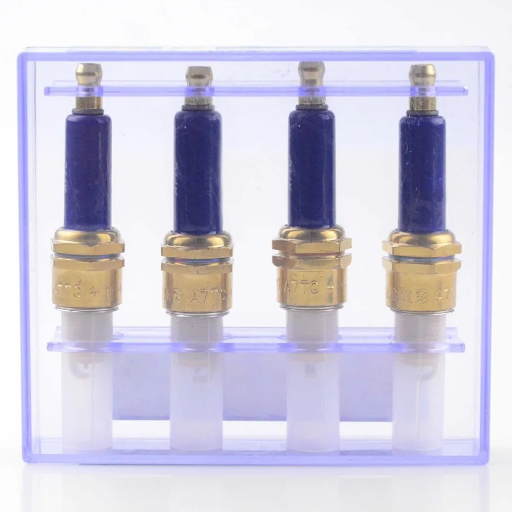 

GOOFIT 4pcs NEW High Performance Ingition Plug Iridium A7TC Blue Spark Plug Set for Motorcycle Scooter Pocket Bike H058-040