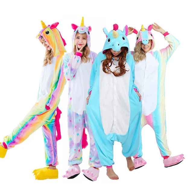 

Halloween Autumn Winter Pajama Sets Cartoon Sleepwear For Women's Men's Flannel Animal Stitch Panda Rainbow Star Tigger Pajamas