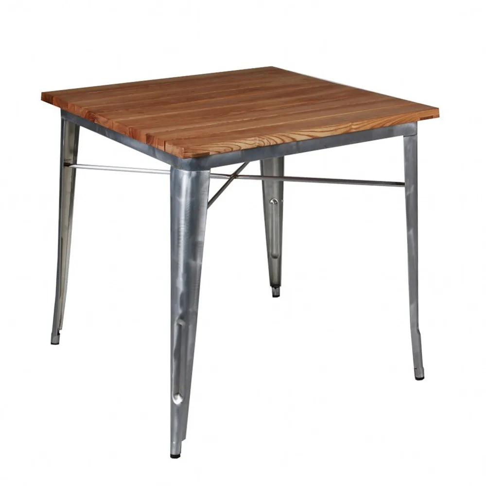 The new stylish minimalist architecture wrought iron table IKEA dining solid wood desktop ut | Мебель