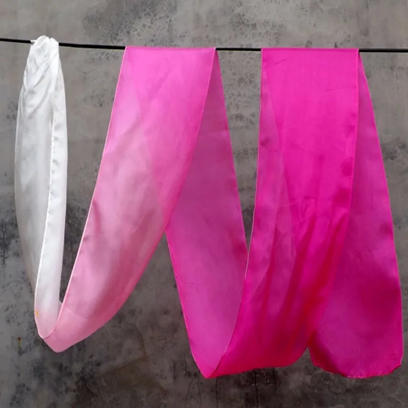 

New Gradient color belly dancing Throw Streamers sexy professional stage Props Throwing Streamer 5 colors 3 sizes available