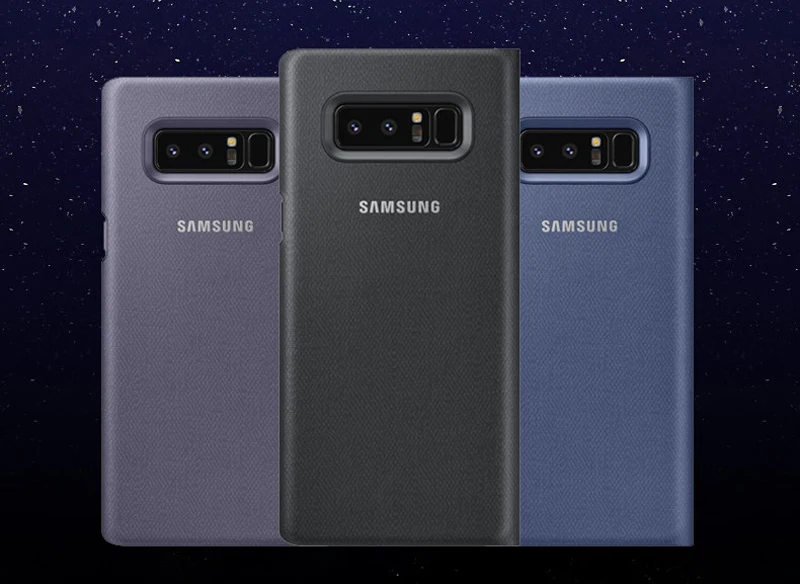 Samsung Original Led Smart Phone Case View Cover For Samsung Galaxy Note 8 Note8 N9500 N9508 SM-N950F Protective Back Phone Case