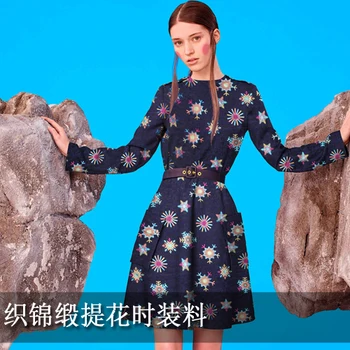 

2016 autumn and winter jacquard brocade fabrics crisp dress jacket diy fabric wholesale high quality jacquard cloth