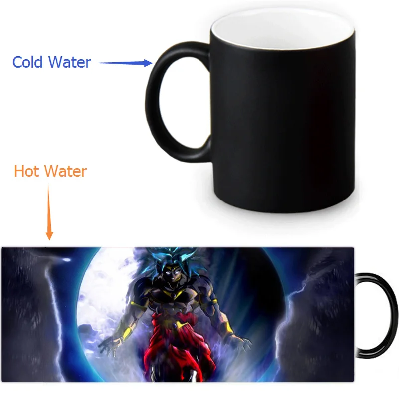 

Free shipping Dragon Ball Mug Color change Ceramice Morph Mug/ Heat Sensitive Pixel Morphing Mugs 300ml