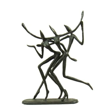 Абстрактные китайские народные пользовательские танцы скульптура Декоративная чугунная фигура павлина украшение статуи ремесленники подарок аксессуары