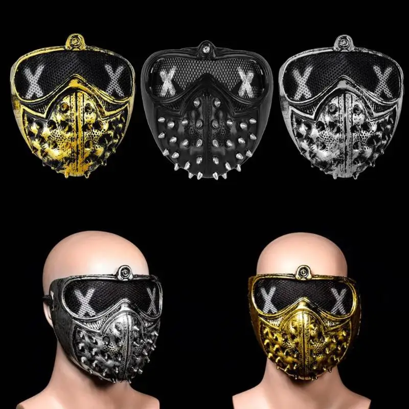 

Halloween Punk Devil COS Anime Stage Mask Rivet Dead God Street Rivet Death Masks Watch Dogs Cosplay Party Face Mask