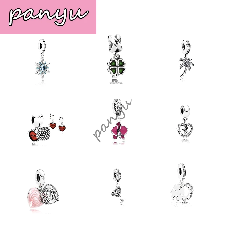 

charms silver 925 original snow pendant love applies to PAN bead bracelet and Bracelet Charm accessories DIY jewelry