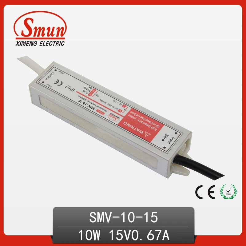 10W 15V 0.67A Waterproof IP67 LED Driver Switching Power Supply for Led Strip Light With CE ROHS 1 Year Warranty | Обустройство дома