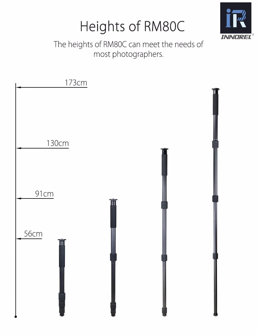 RM80C 8 кг медведь углеродного волокна Профессиональная камера монопод компактный штатив для цифровой зеркальной камеры для Canon Nikon портативный монопод для видео жидкая головка