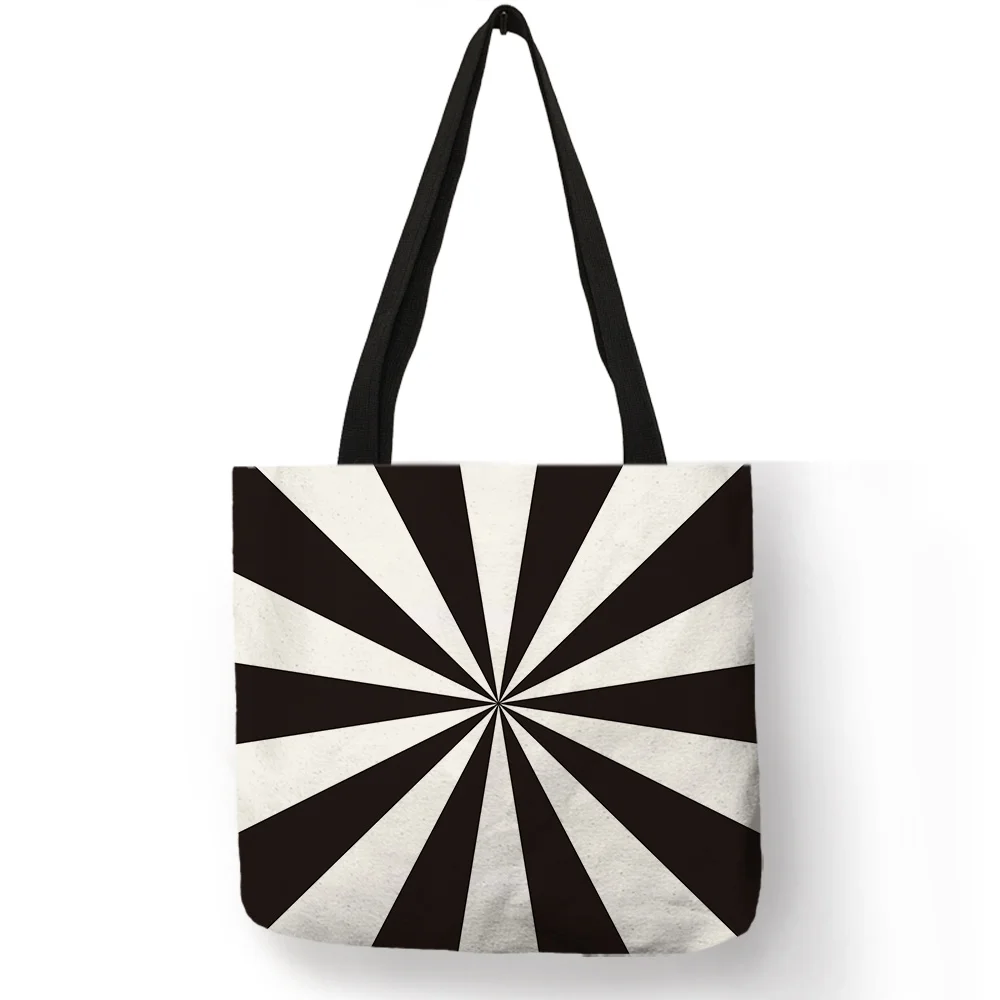 Vintage Black White Design Tote font b Bag b font Paisley font b Cross b font