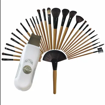 

New Style Beauty Skin Deep Cleaner Smoothing Wrinkle Melanin Spot Remove+32 Comestic Tools Set Wood Material Color Make-up Brush