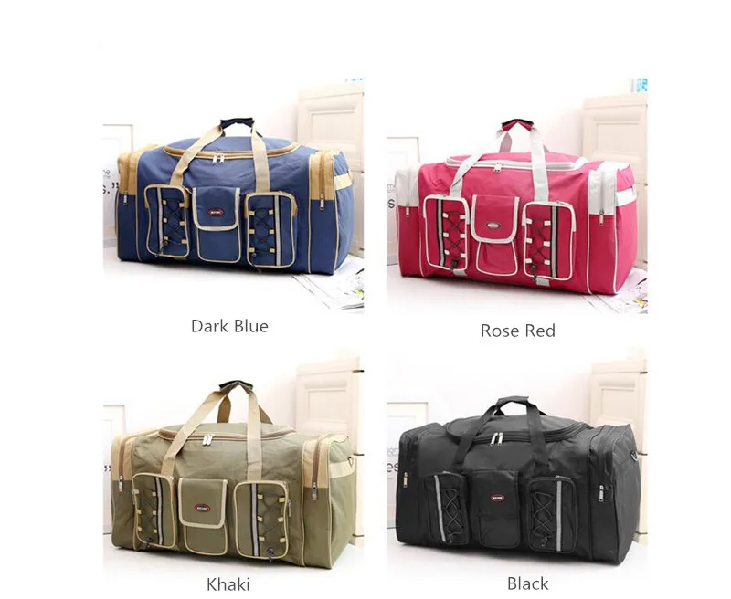 Для мужчин дорожные сумки большой Ёмкость хранения Организатор модные холщовые дорожные сумки ручной упаковочные, багажные, кубической формы складные сумки мульти-карман