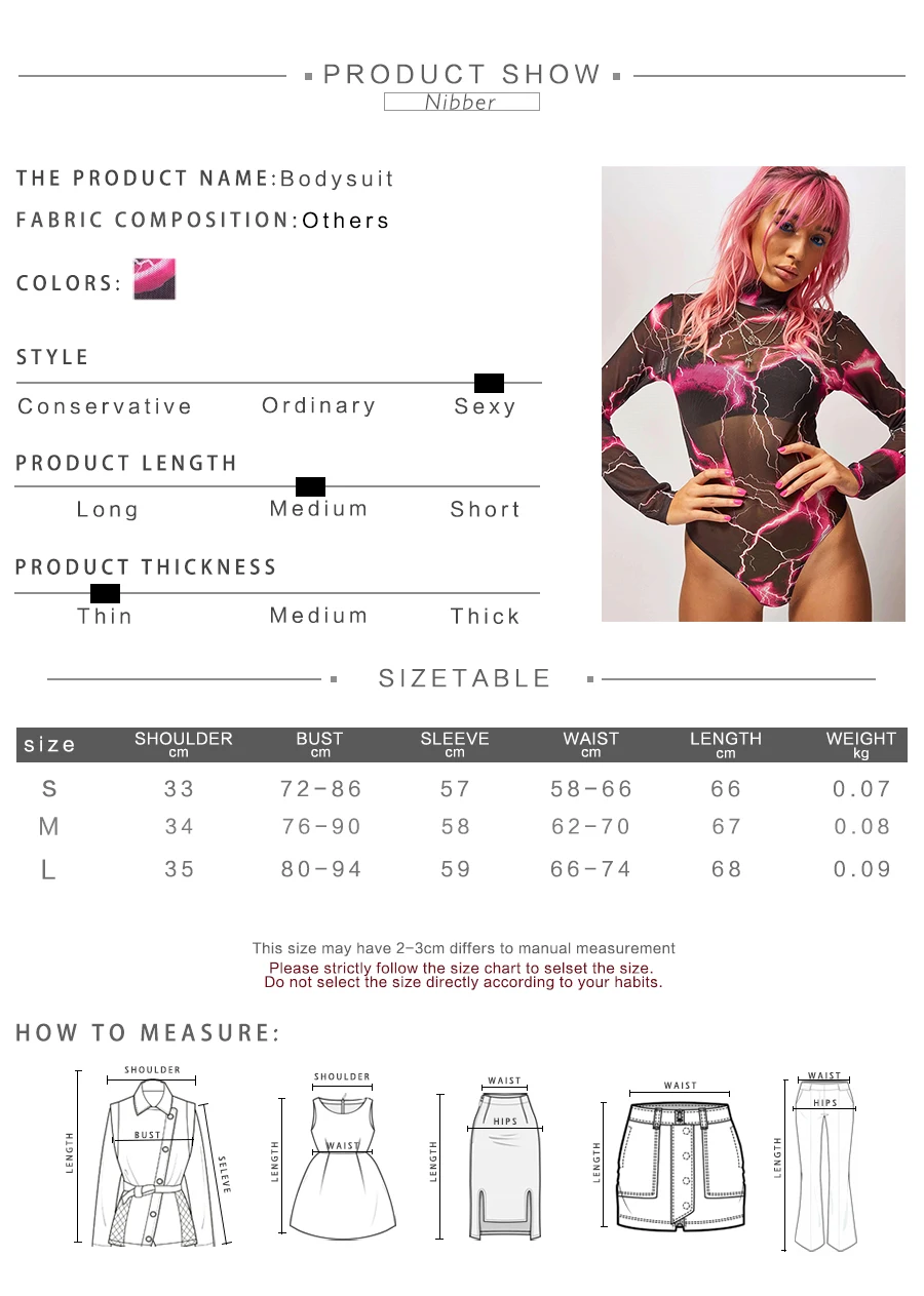 Nibber spring Mesh print Elastic Slim full sleeve bodysuits2019fashion Basic ladies High street casual wear Soft Casual bodysuit