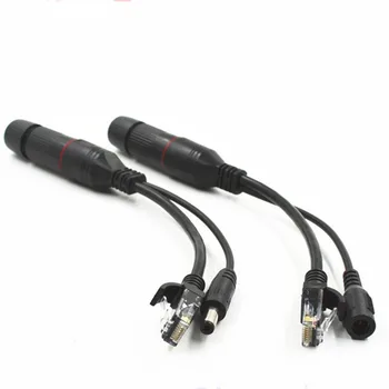 

10pcs(5pair) POE Connector Adapter Cable RJ45 POE Separator + POE Splitter Kit Power Over Ethernet POE Camera Adapter Waterproof