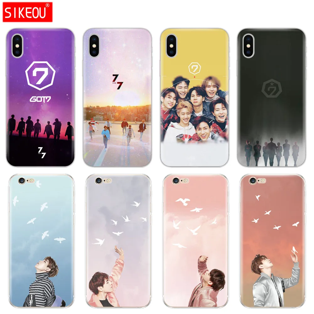 

SIKEOU GOT7 Jackson JinYoung got 7 Silicone Cover Phone Case For Iphone 6 X 8 7 6s 5 5s SE Plus 10 XR XS Max Case
