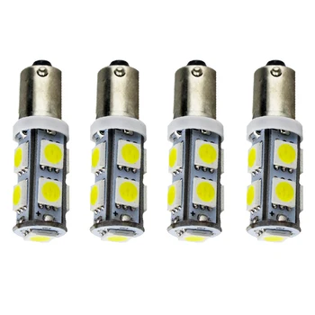 

4pieces Ba9s 1895 57 T4W 182 1445 White 9 5050 SMD LED Car Side Tail Light Bulb Car Interior Lights Led Bulbs For Car 12V