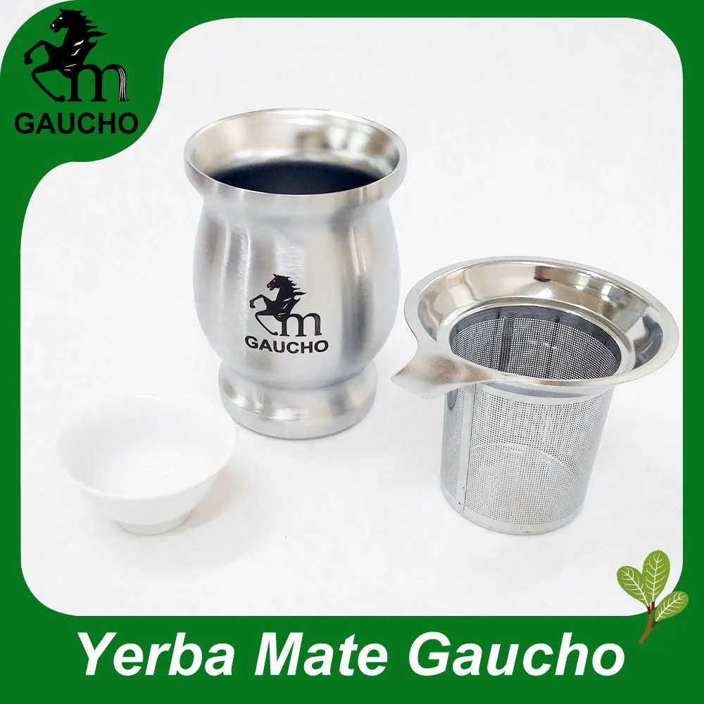 1 шт./лот наборы для заварки чая Yerba mate тыквы Calabash нержавеющая сталь с двойными стенками теплоизоляционные легко держать горячая Распродажа MT019-200