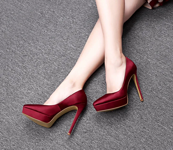 Итальянская модная обувь; женские туфли для подиума на двойной платформе и высоком каблуке; классические черные модельные туфли из натуральной кожи; Цвет черный, красный
