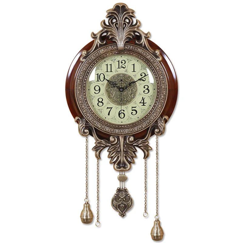 Meijswxj большие настенные часы Saat Reloj Relogio de parede Европейский стиль часы Duvar Saati Horloge Murale деревянные немой часы с маятником