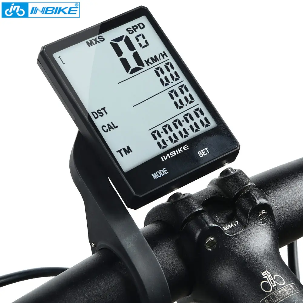 

INBIKE 2.8 inch Large Screen Bicycle Computer Wireless Bike Computer Rainproof Speedometer Odometer Cycling Stopwatch