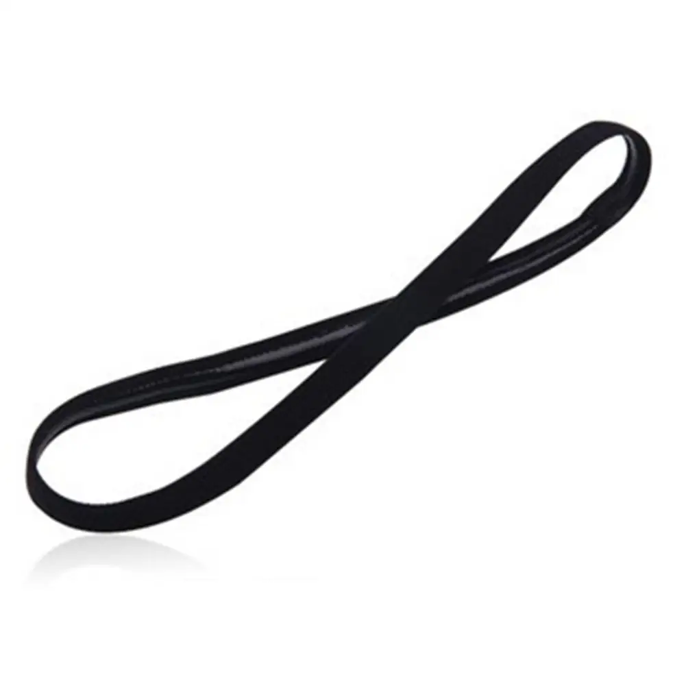 Популярная эластичная веревка карамельного цвета, повязка на голову для бега, футбольные Нескользящие аксессуары для волос, спортивная лента для волос при занятиях йогой, повязка на голову - Цвет: Black
