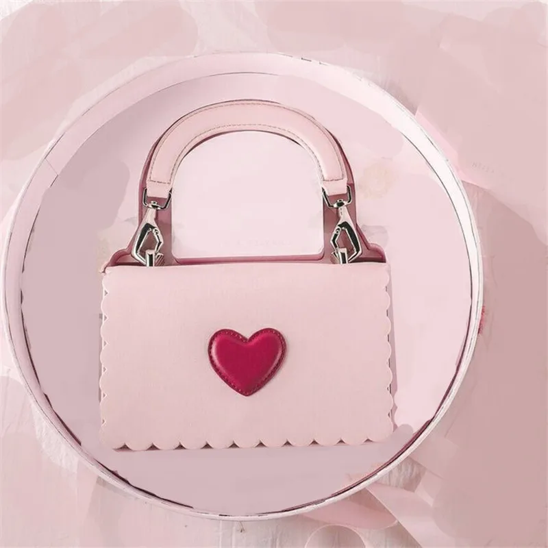 

Milk bear 2018 fashion new style for women should small bag pink girl should bag gifft cut heart-shaped crossbody bag