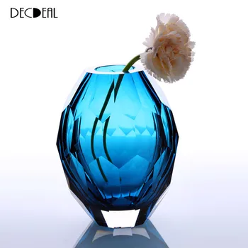 

Vase Hand Polishing Home Art Decoration Vase for Room Decals Glass Vase Hand-blown Vintage Elegant Flower Vase