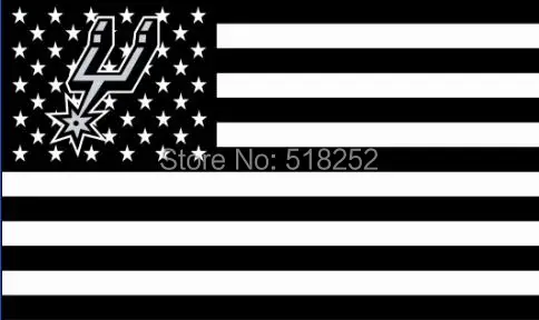 San Antonio Spurs Flag004 US star and stripe 3x5 FT 150X90CM Banner 100D Polyester flag 023