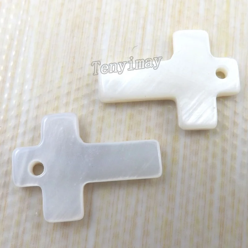 Fashion Crosses Shape Shell Pendants, Shell Charms For DIY Free Shipping(100pcs)