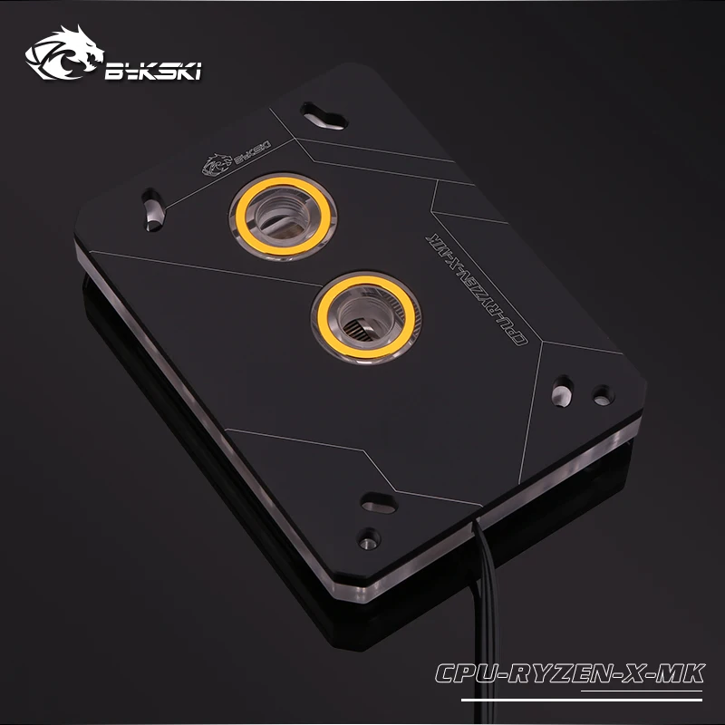 Bykski CPU-RYZEN-X-MK RyzenAM3/AM3 +/AM4 وحدة المعالجة المركزية المياه كتل ، RBW الإضاءة نظام ، Microwaterway مياه التبريد كتلة