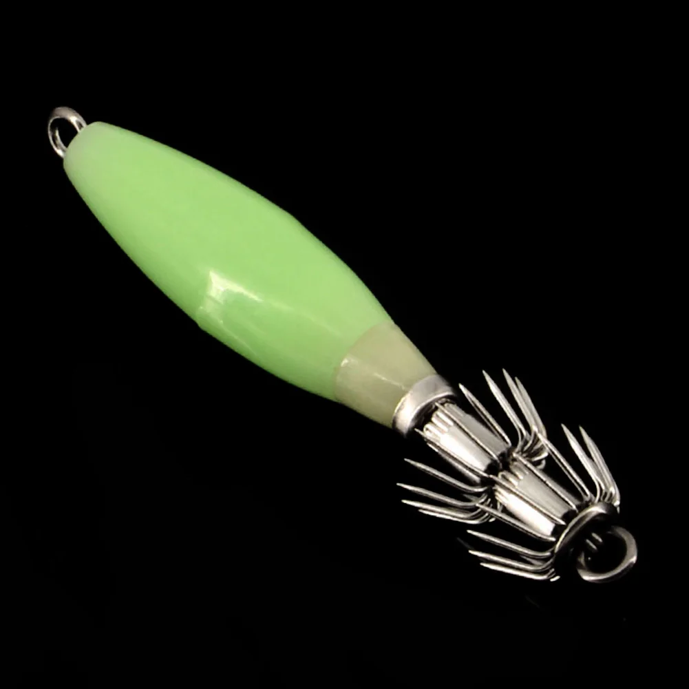 

1Pcs Luminous Vivid Lifelike Simulation Squid Hook Fishing Tackle Lures Squid Jig Lures with 9.5cm 14g Fish Hook