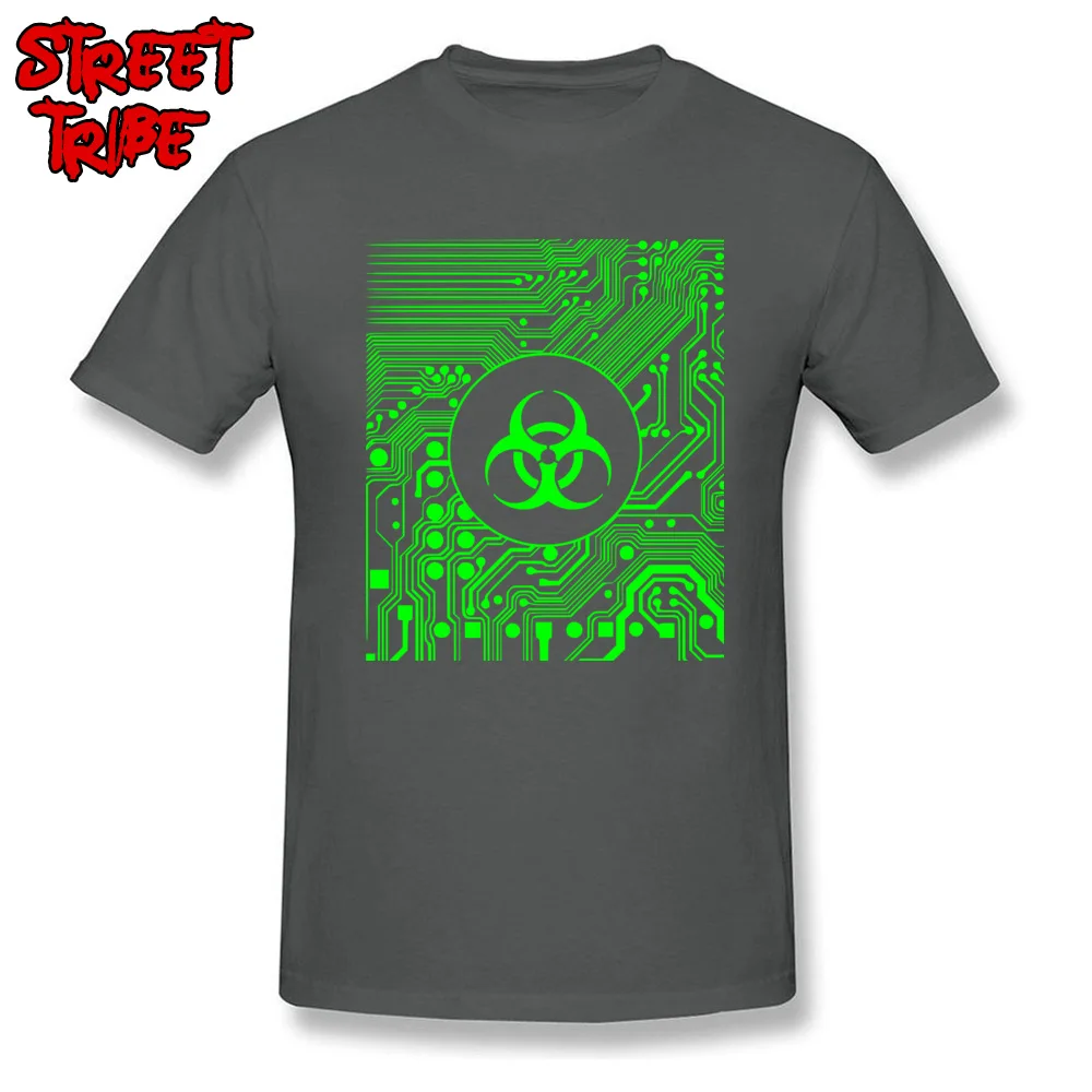 100% Cotton Men Short Sleeve comfortable T Shirt cosie Tops Shirts Slim Fit Group O-Neck Tees Drop Shipping Cyber goth   Biohazard Green carbon