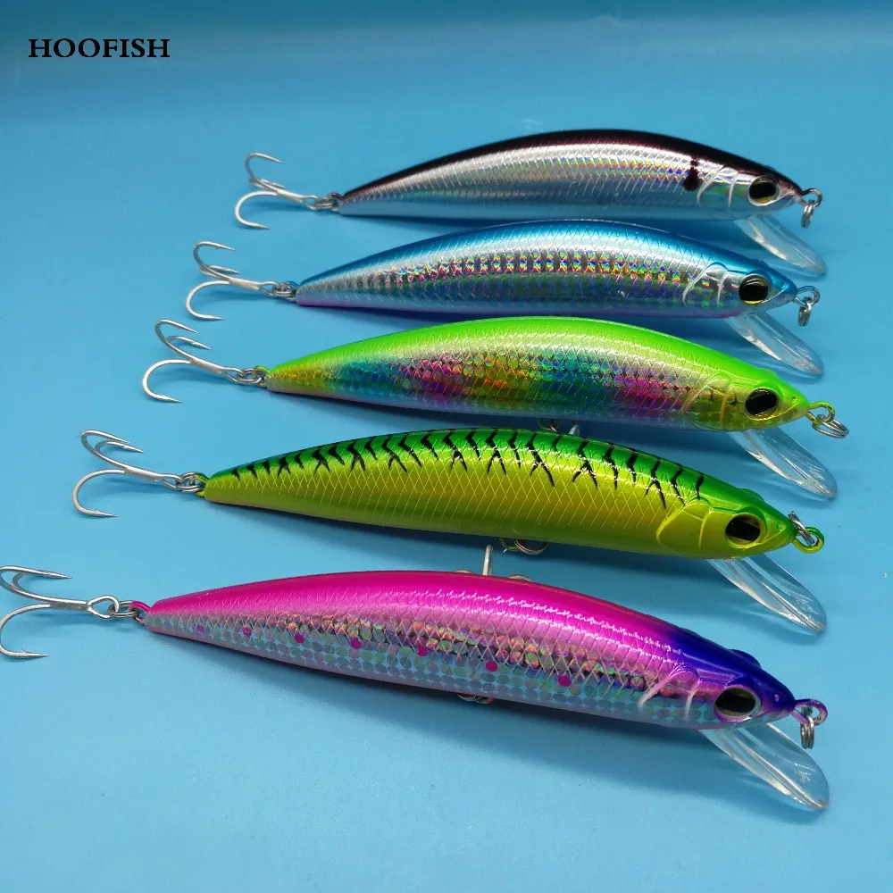 HOOFISH, 1 шт./лот, блесна, приманка для рыбалки, 42 г/120 мм, 5 цветов, искусственная наживка Тройной крюк, рыболовная приманка