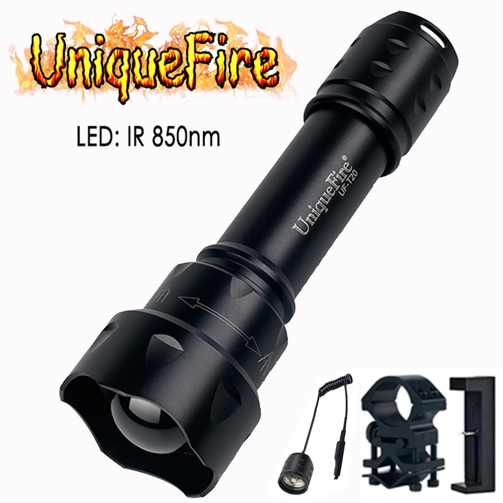 UniqueFire T20 IR 850NM светодиодный фонарь инфракрасный светильник ночного видения