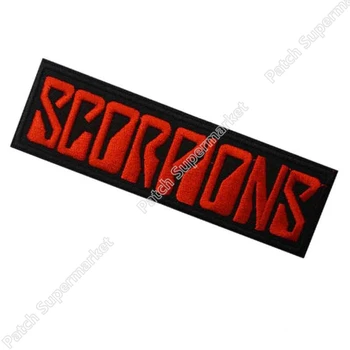 

4.5" SCORPIONS Red Logo Music Post Hardcore Band Embroidered IRON ON and SEW ON Patch Heavy Metal Custom patch