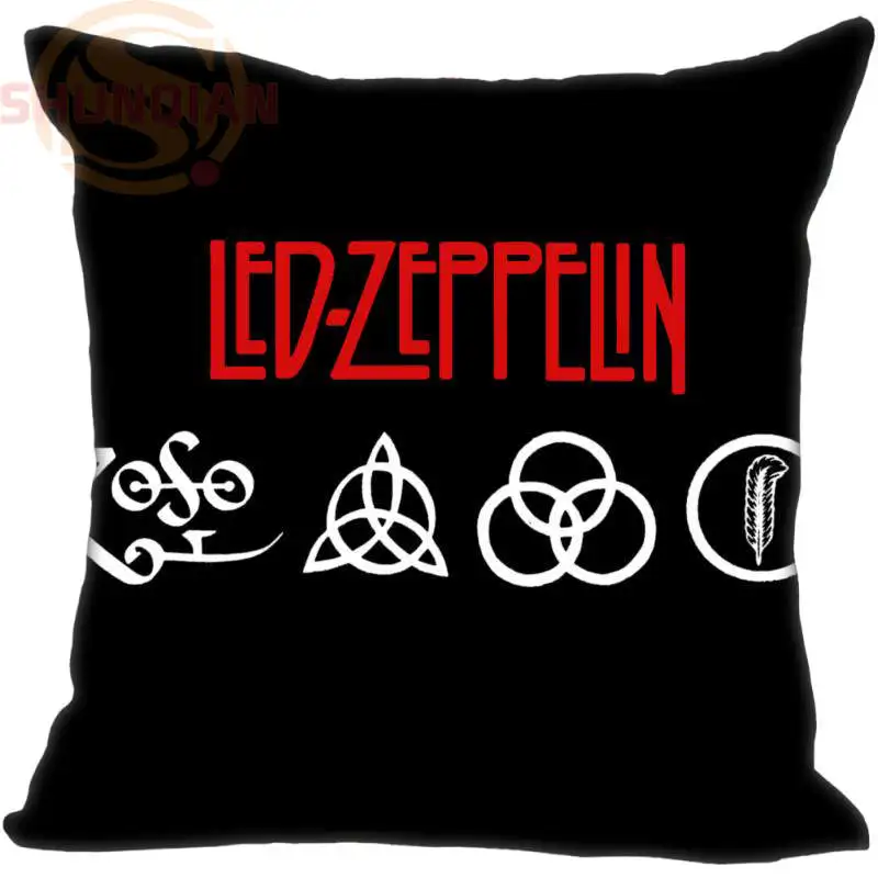 Custom Led Zeppelin Rock Band Cushion Pillowcase Covers 18"x18" LU
