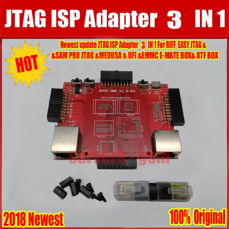 Новейший оригинальный ISP адаптер JTAG все в 1 для RIFF легкий SAM PRO measus EMMC коробка с ATF
