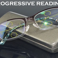 CLARA VIDA Новинка супер светильник для мужчин и женщин прогрессивные Мультифокальные бифокальные дальние и близкие очки для чтения+ 1+ 1,5+ 2+ 2,5+ 3+ 3,5+ 4